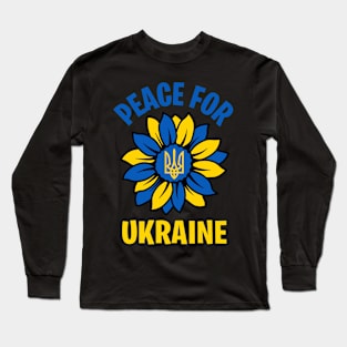 PEACE FOR UKRAINE SLAVA UKRAINI PROTEST PUTIN PROTEST RUSSIA Long Sleeve T-Shirt